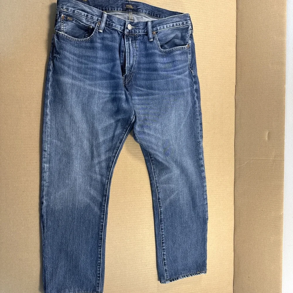 Polo Ralph Lauren Varick Slim Straight Jeans Men's 36x30 (28) Blue‎ Medium Wash
